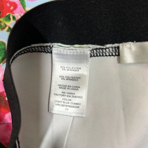 Milly for Design Nation Floral Scuba Pencil Skirt XS Blue Pink Stretch - Picture 7 of 7